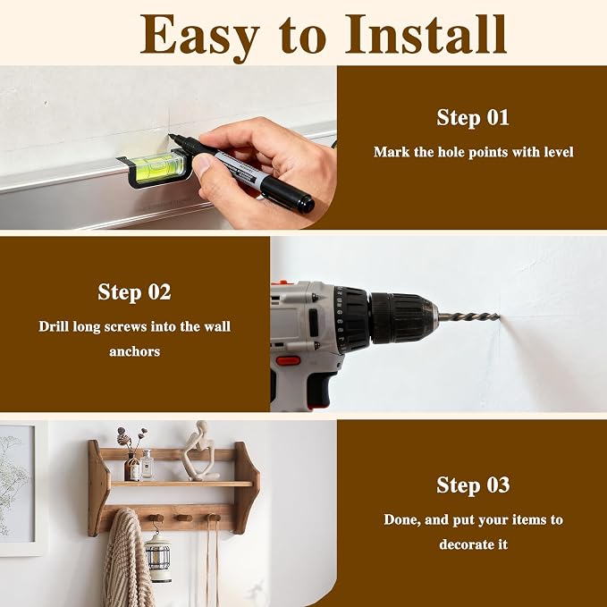 100% Solid Wood Wall Hooks - Image 9