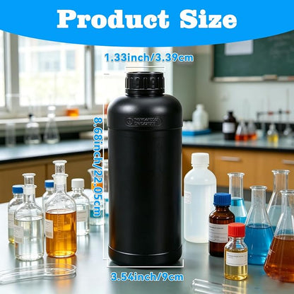 2 Pack 34 oz Fluorinated HDPE Chemical Storage Bottles - Image 2