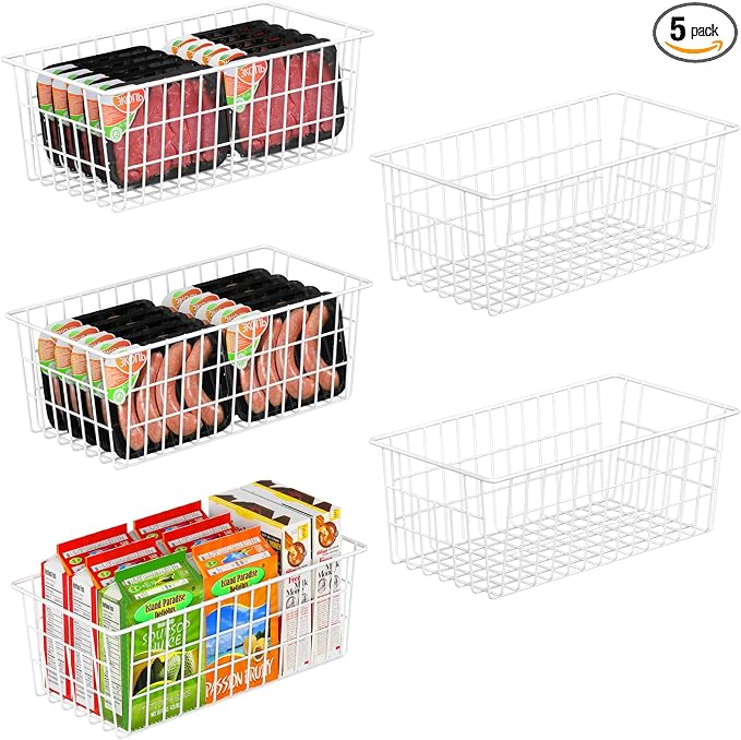 Orgneas Freezer Organizer Bins, Freezer Baskets by Orgneas