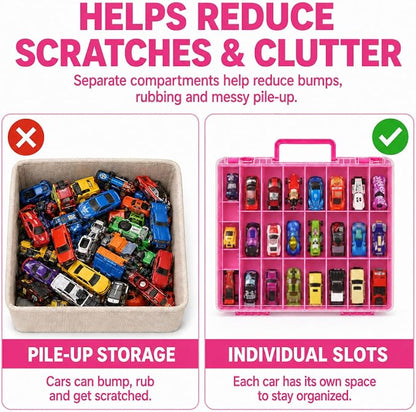 Toy Car Storage Case for Hot Wheels for Matchbox Cars, 48-Slot Organizer | - Image 3