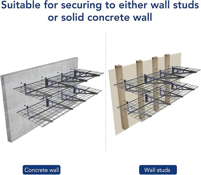 FLEXIMOUNTS 4-Pack 2x6ft 24-inch-by-72-inch Wall Shelf Garage Storage Rack - Image 6