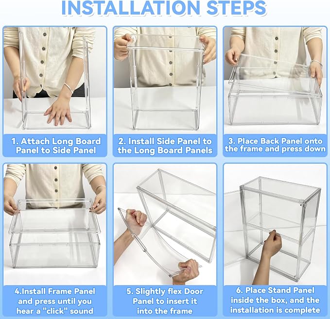 Baby Bottle Storage Organizer for Countertop, Medium Clear Bottle Organizer - Image 8