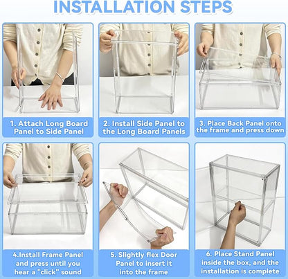 Baby Bottle Storage Organizer for Countertop, Medium Clear Bottle Organizer - Image 8