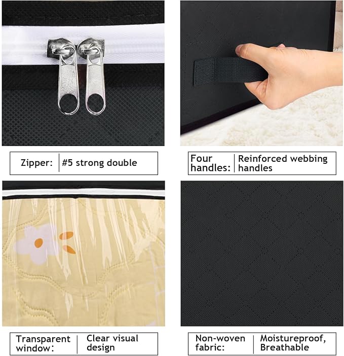 Budding Joy 90L Under Bed Storage Containers, Closet Organizers and Storage Bins - Image 4