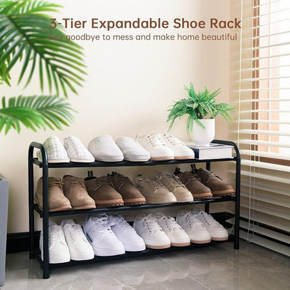 Gonfoam Expandable 3-Tier Shoe Rack - Image 2