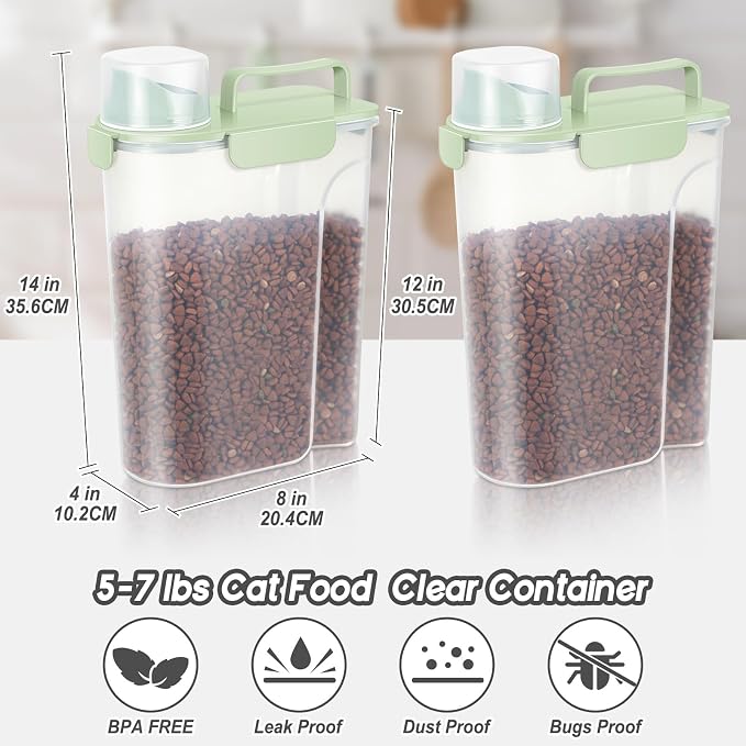 5Lbs /6Qt/5L Airtight Cat Dog Food Storage Container - Image 2