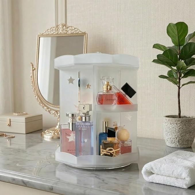 2-Tier Large-Capacity Storage for perfumes, Lipsticks&compacts.Smooth Silent - Image 9