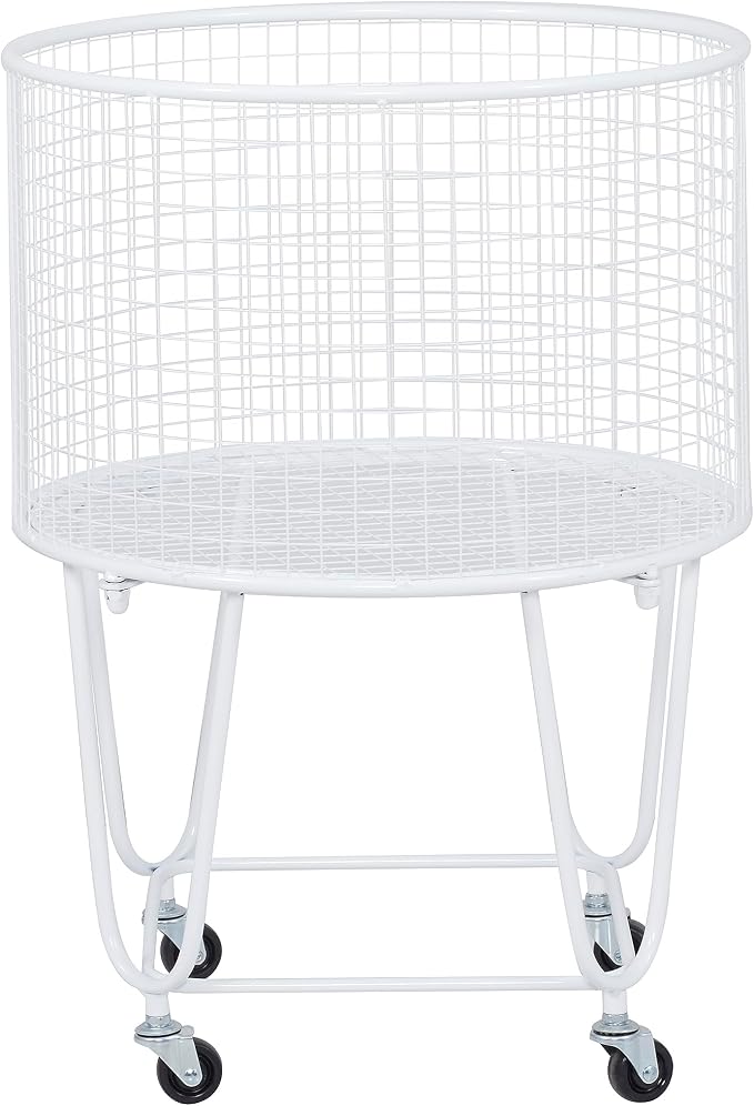 Deco 79 Metal Round Storage Cart - Image 3