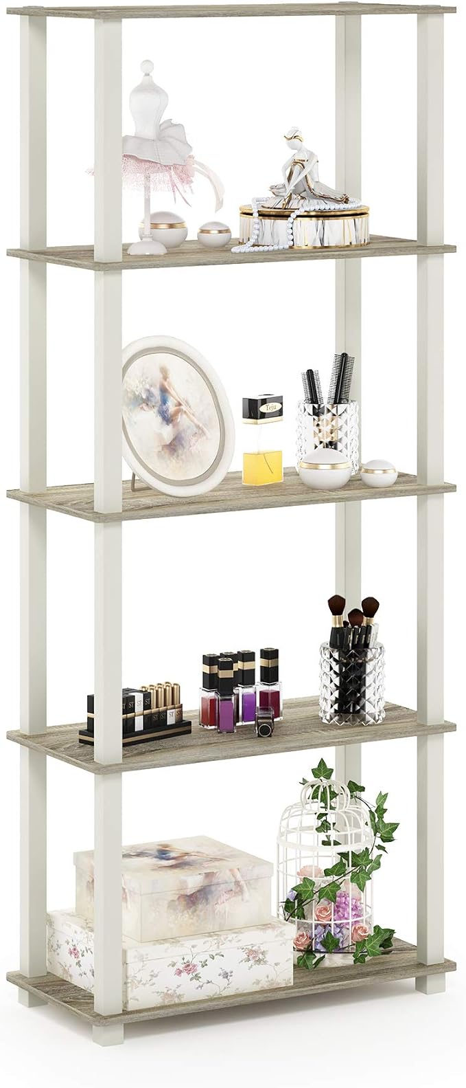Furinno Turn-N-Tube 5-Tier Multipurpose Shelf / Display Rack / Storage Shelf / by Furinno-FitsYourSpaceFitsYourBudget