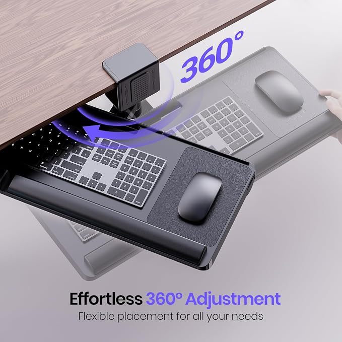 Klearlook Upgraded Adjustable Keyboard Tray - Image 4