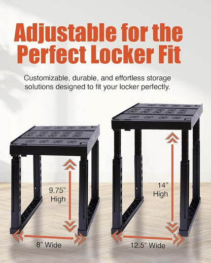 Locker Organizer Shelf， Adjustable Width and Height, Ideal Locker Shelf - Image 2
