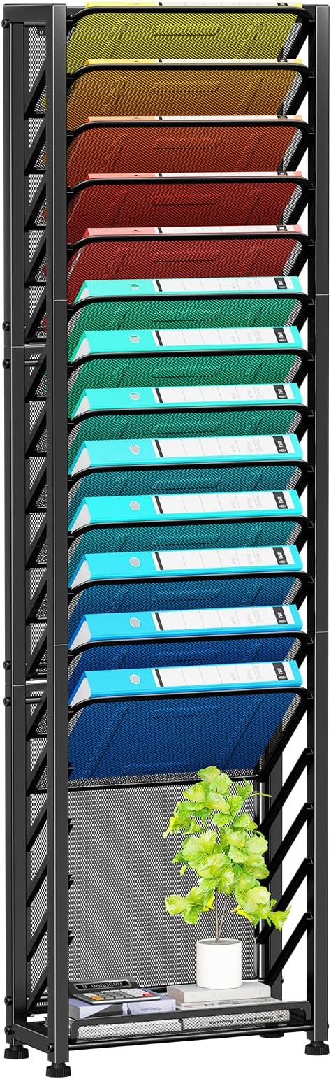 Simple Trending Wall File Organizer, 18-Tier Mesh Hanging Paper Document Folder by SimpleTrending