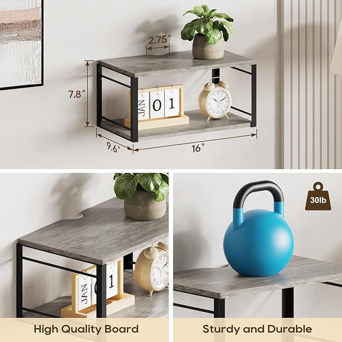 Floating Nightstand Wall Shelf, Wood Bedside Shelf Wall Mounted Nightstand Set - Image 2