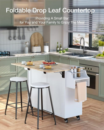 Kitchen Island on Wheels Kitchen Cart - Image 8