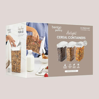 Bentgo Pantry - 6-Piece Airtight Cereal Containers, Easy Push & Pour Lid - Image 7