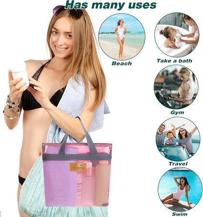 KALIONE Portable Gym Shower Bag, Mesh Shower Caddy Bag, Quick Dry Hanging - Image 7