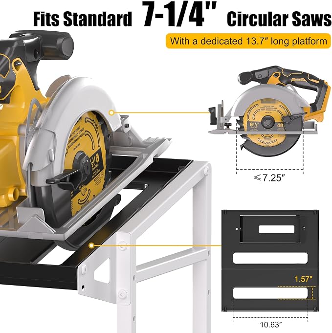 Heavy Duty Metal Circular Saw Holder Wall Mount - Image 3