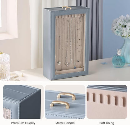 Lolalet Necklace Organizer Box, 2-Layer Jewelry Storage Boxes - Image 4