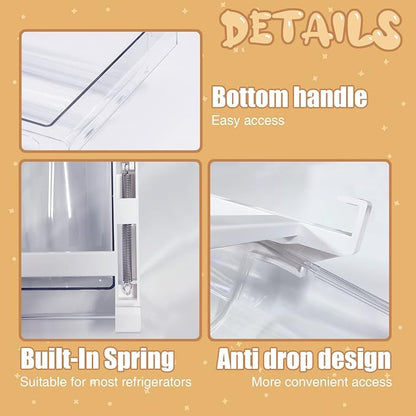 Egg Holder For Refrigerator，Mini Fridge Drawer Organizer Egg Storage Bin Clear - Image 6