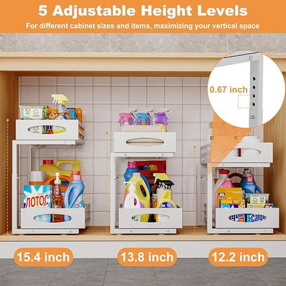 Under Sink Organizer, 2 Tier Under Sink Organizers and Storage, Adjustable - Image 6