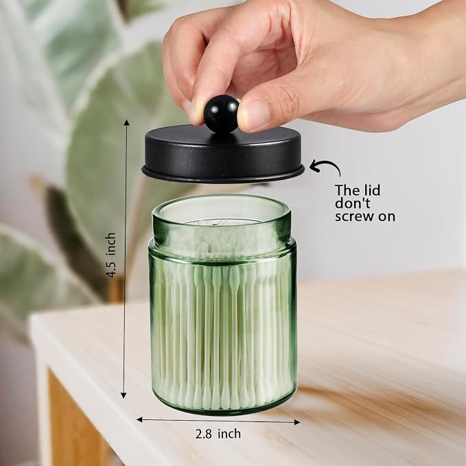 Amolliar Sage Green Apothecary Glass Jar - Image 2