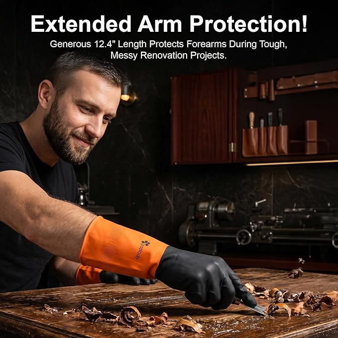 Gastody™ - Chemical Resistant Gloves, Heavy Duty Safety Work Gloves, Resist Acid - Image 3