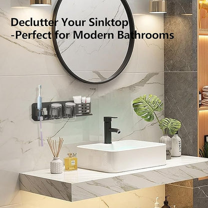Electric Toothbrush Holder Wall Mounted, Aluminum Bathroom Organizer - Image 5