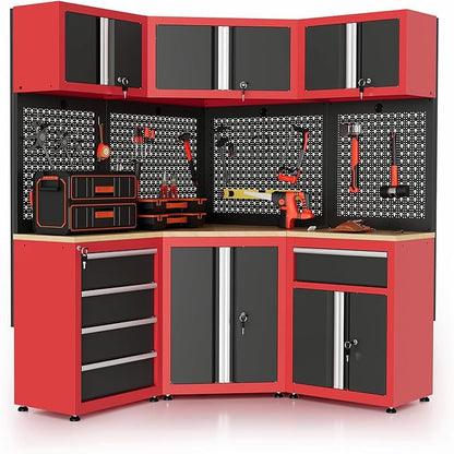 LARBANKE Garage Storage Cabinet System—8 Pcs Garage Cabinets and Storage System by LARBANKE
