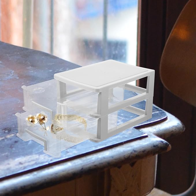 BESPORTBLE Transparent Desktop Drawer Organizer Box Drawer Storage Cabinet - Image 4