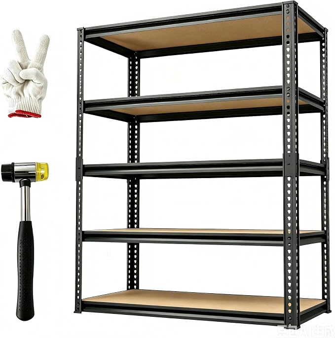 2025LBS Storage Shelves Heavy Duty 5 Tier Garage Storage Shelves, Adjustable by VDEVY