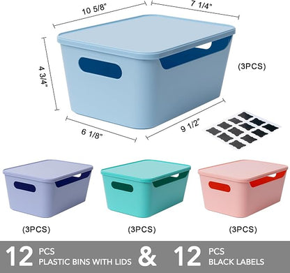 Tiawudi 12 Pack 4.5L Storage Bins - Image 2