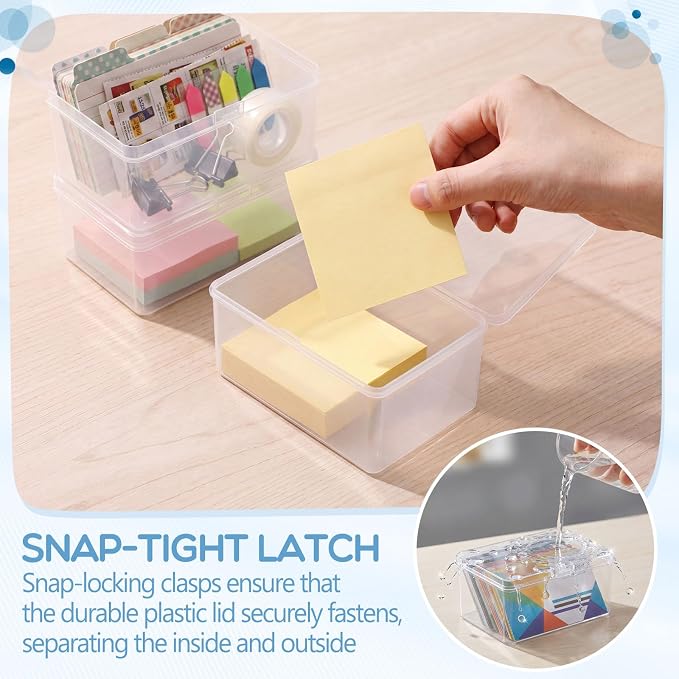 Jetec 6 Pieces Mini Plastic Clear Beads Storage Containers Box - Image 5