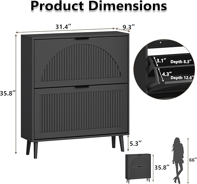 BORNOON Shoe Cabinet for Entryway - Image 2