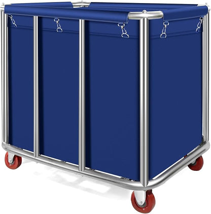 Commercial Laundry Cart with Wheels 11.35 Bushel Industrial Laundry Carts by MACIFECI
