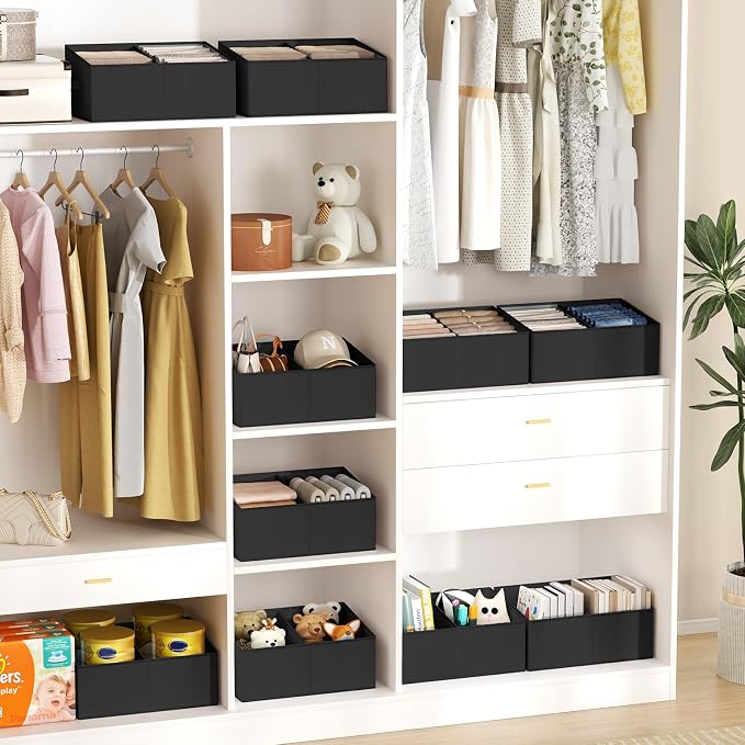 DIMJ Large Closet Shelf Organizer Bins 8 Packs - Image 4