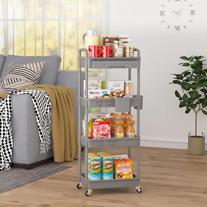 4 Tier Rolling Utility Cart - Image 8