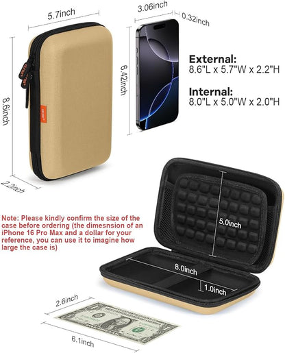 Kakhi-Brown Hard Shell Carrying Case - Image 3