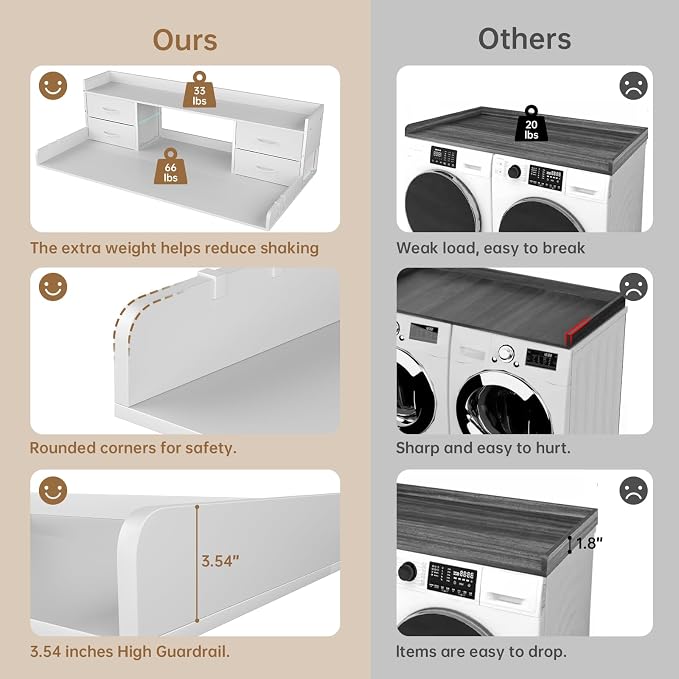 4 Drawers Washer Dryer Countertop - Image 7