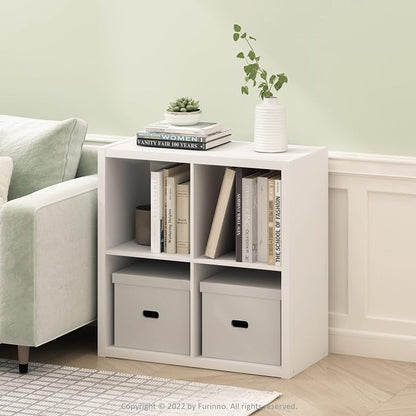 Furinno Cubicle Open Back Decorative Cube Storage Organizer, Reversible Bookcase - Image 2