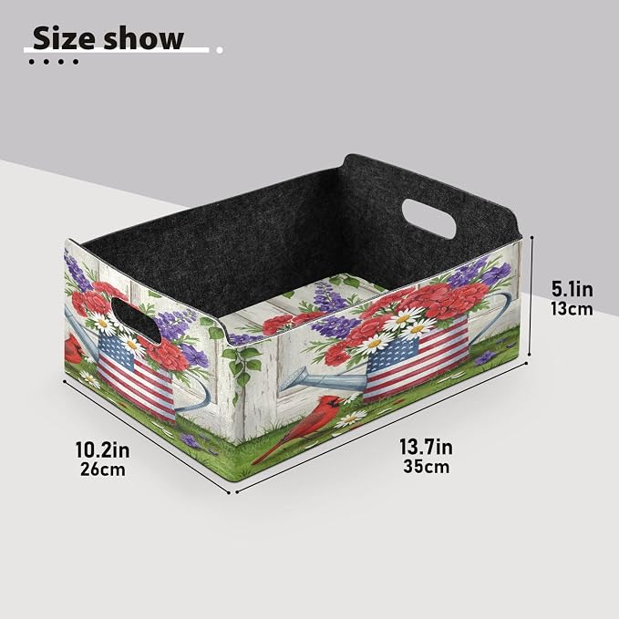 Watering Can with Us Flag Storage Basket - Image 4