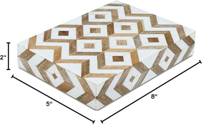 Handicrafts Home White Decorative Storage Box - Image 8