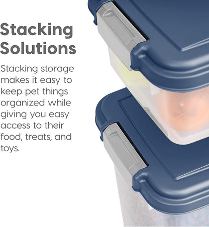 IRIS USA Dog Food Storage Container 30 lb + 11 lb, Stackable Combo Set - Image 9