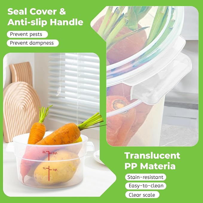 4 Pack Round Food Storage Containers - Image 4