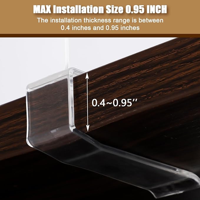 6 Pack Clear Acrylic Shelf Dividers - Image 3