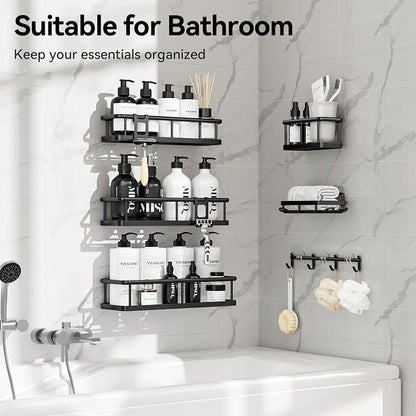 YASONIC Shower Caddy Adhesive, Rustproof Shower Organizer - Image 6