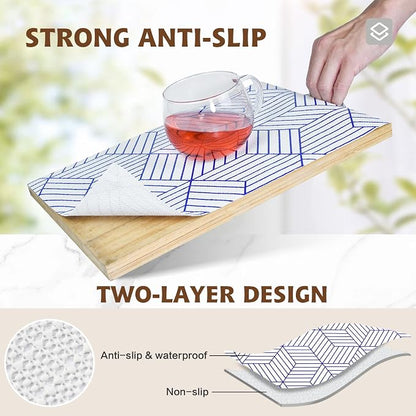 Shelf Liners for Kitchen Cabinets 23.6" x 354.3", Non Adhesive Cabinet Liner - Image 3
