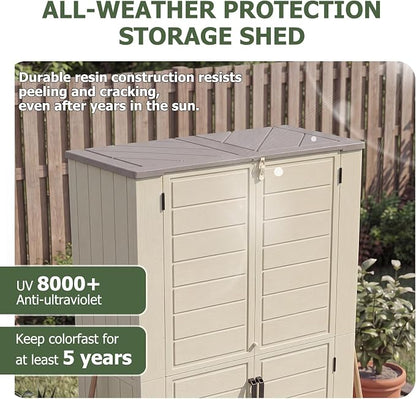 Aoxun 61 Cu.Ft Outdoor Storage Shed, Widened Outdoor Storage Cabinet Waterproof - Image 3