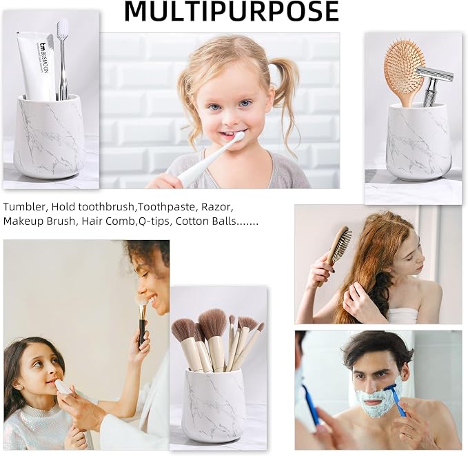 BosilunLife Marble Bathroom Accessory Set - Image 4