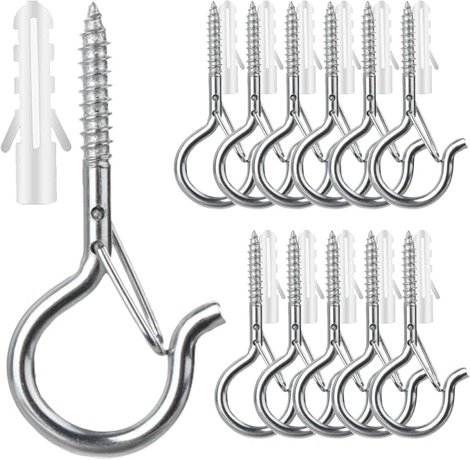 12 PCS Q-Hanger Hooks, Screw Hooks by FSAH