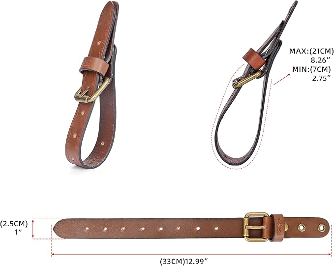 Tourbon Leather Wall Hanging Straps, Buckle Closure - Image 5
